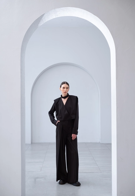 Брюки с декоративной отстрочкой