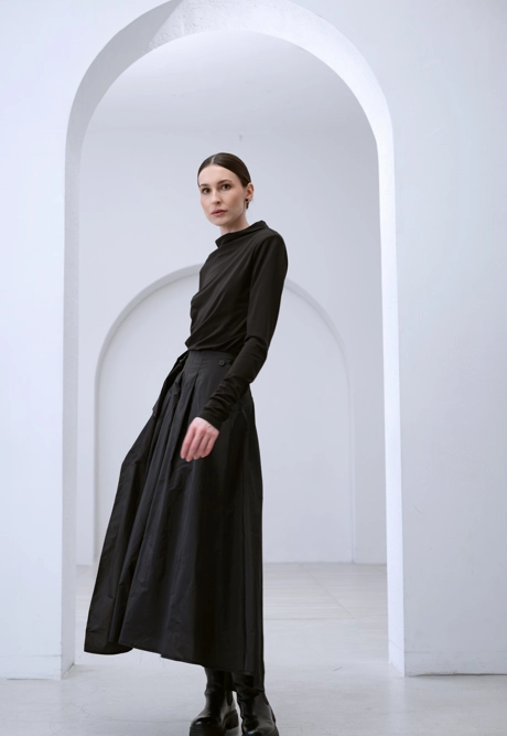 Юбка трансформер тафта черный - фото 2