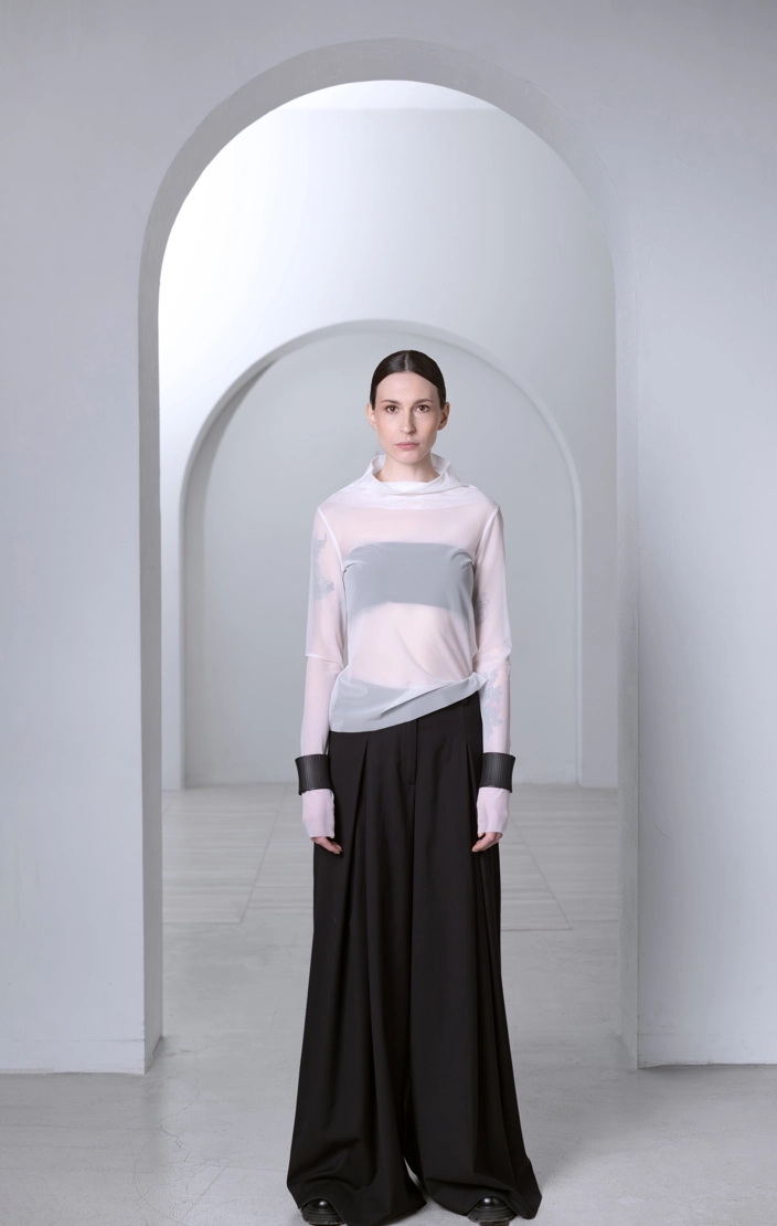 Лонгслив сетка белая Лонгслив сетка белая