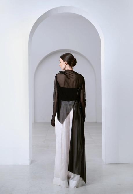 Лонгслив асимметричный - фото 2