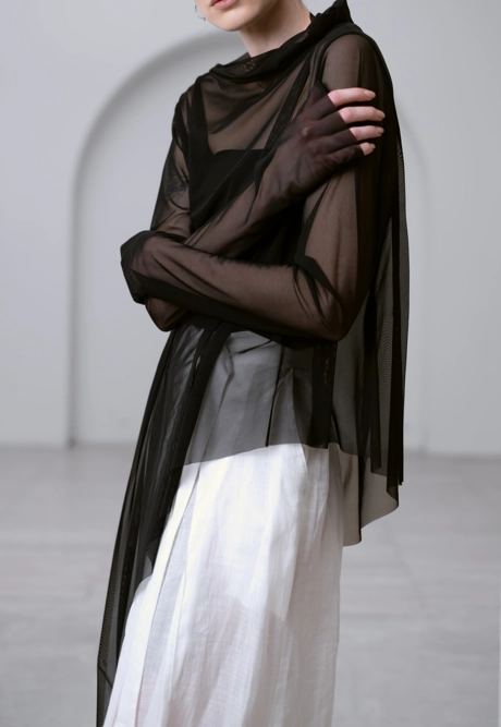 Лонгслив асимметричный - фото 4