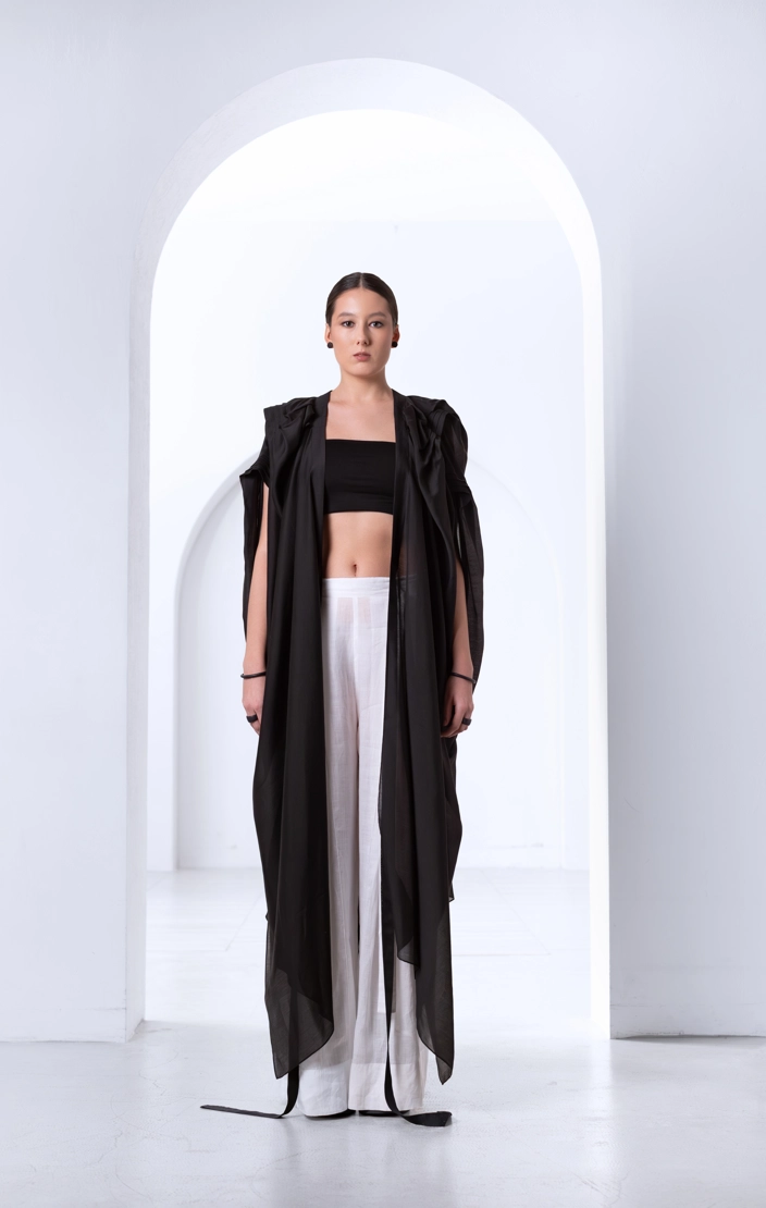 Блуза-кимоно длинная