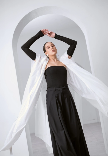 Блуза-кимоно длинная - фото 4