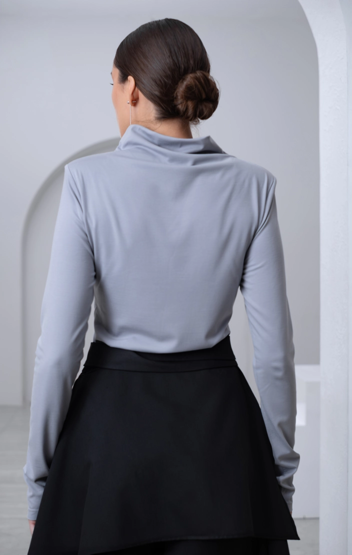 Лонгслив плечики серый Лонгслив плечики серый