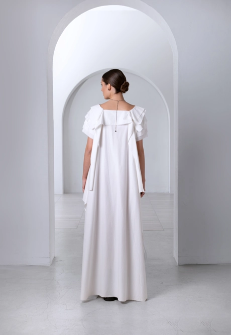 Платье с акцентными рукавами - фото 3