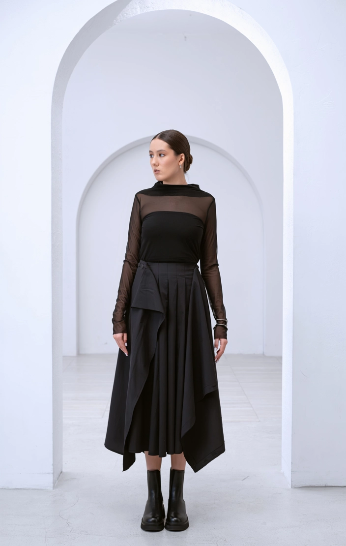 Юбка трансформер хлопок черный Юбка трансформер хлопок черный